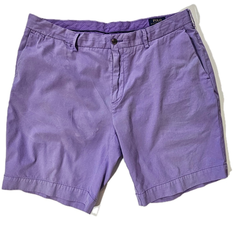 Polo Ralph Lauren Shorts Mens 38 Purple Chino Cotton Pima Classic Fit Pockets